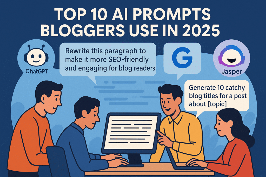 Top 10 Prompts Used by Bloggers