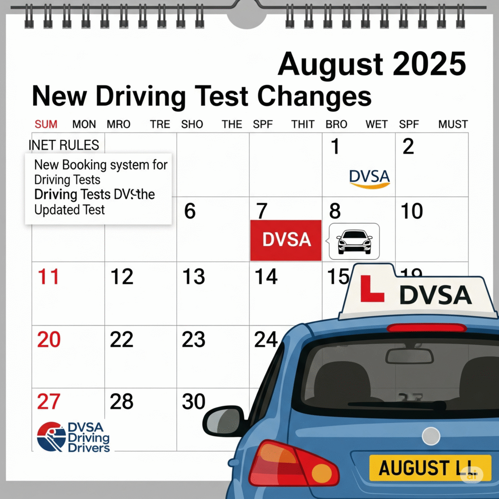 UK Driving Test Changes August 2025 DVSA Rules